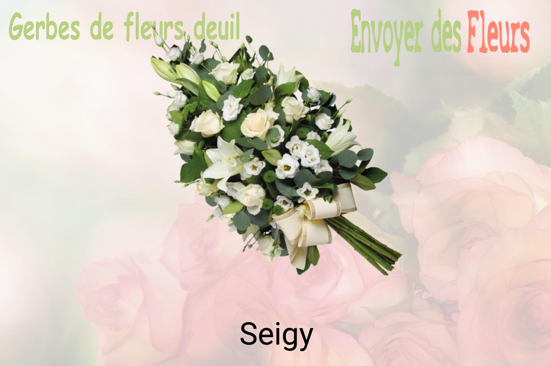 Gerbe de fleurs de deuil livrée à Seigy